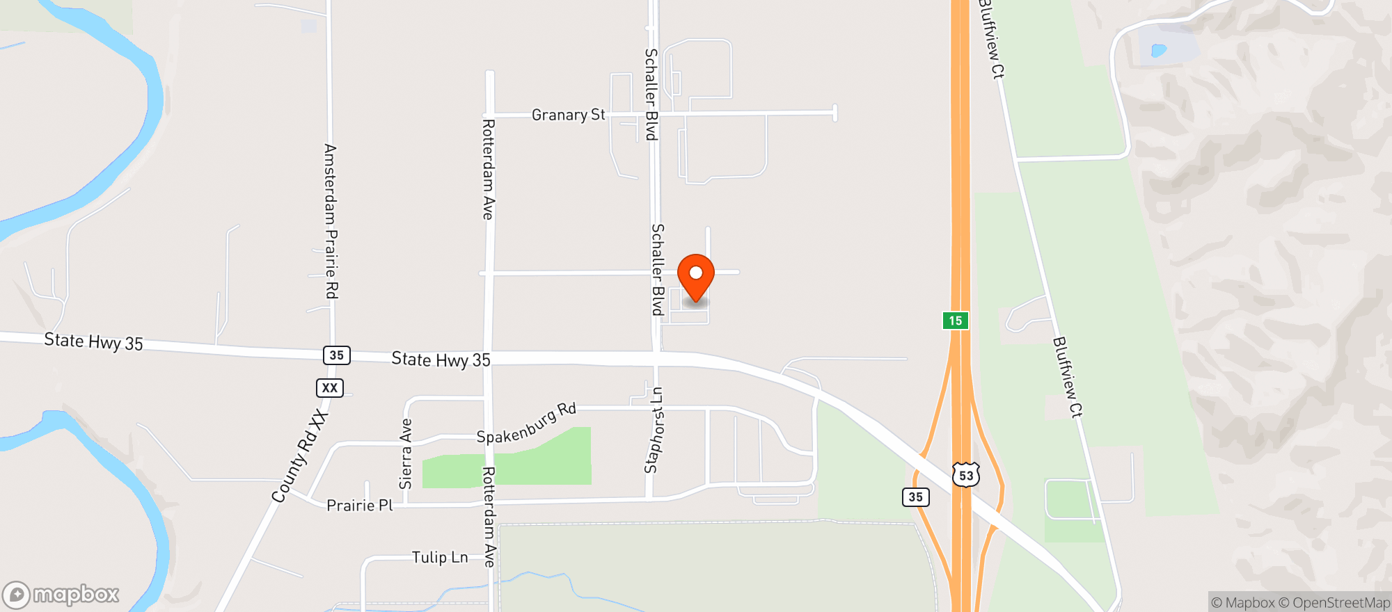 Map showing Kwik Trip #1114 - Temte