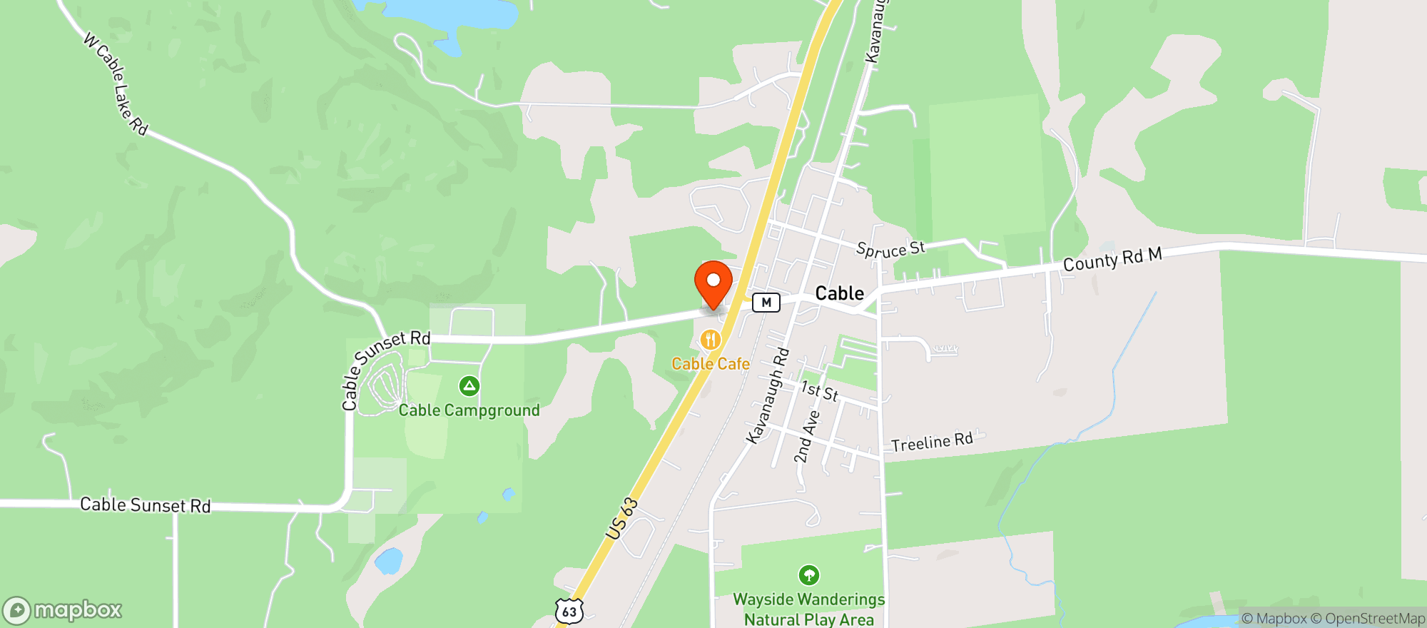 Map showing Rocky S Service