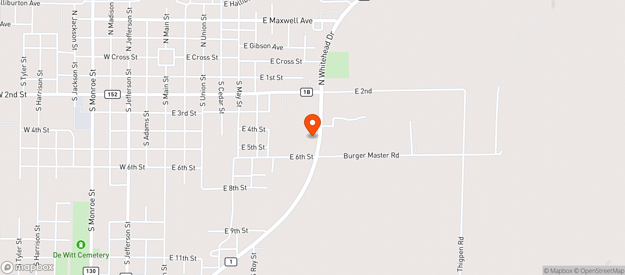 Map showing Dewitt Liquor