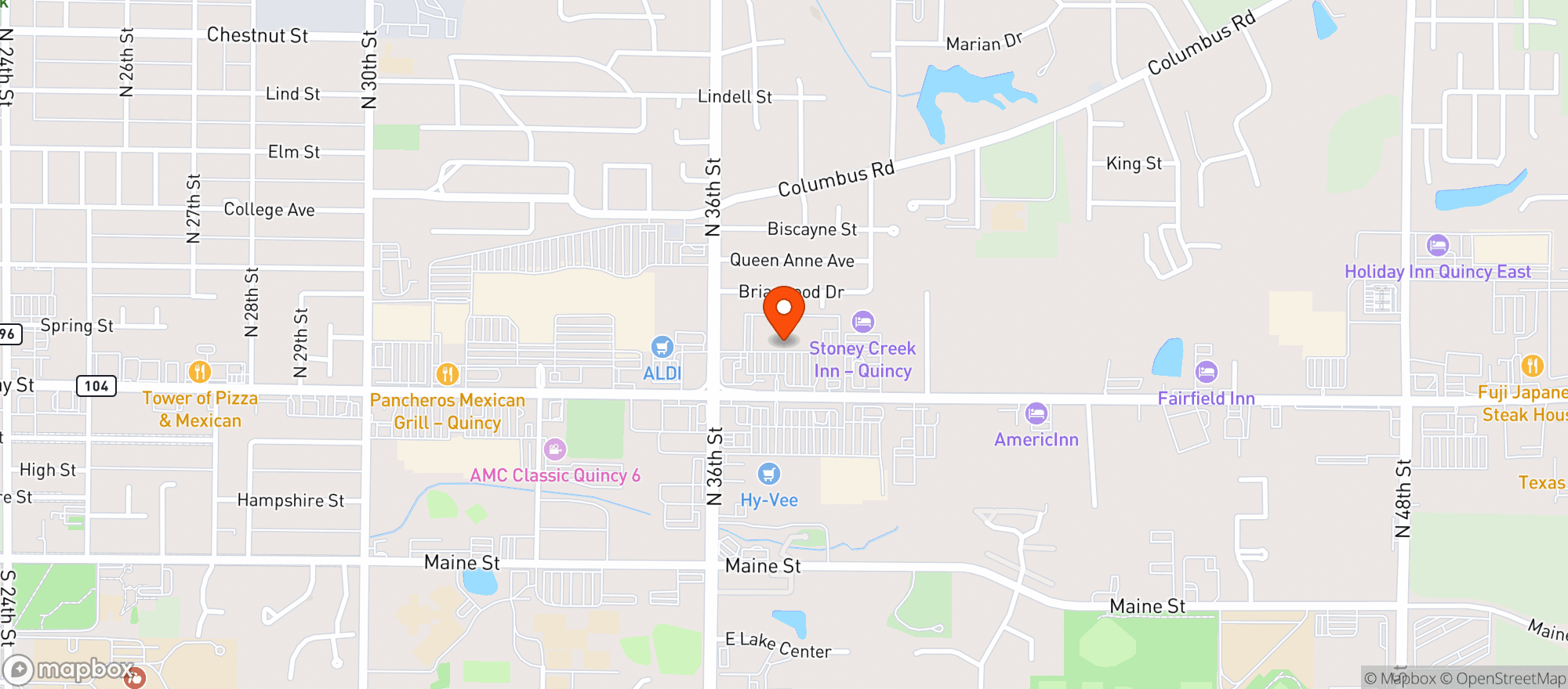 Map showing Target