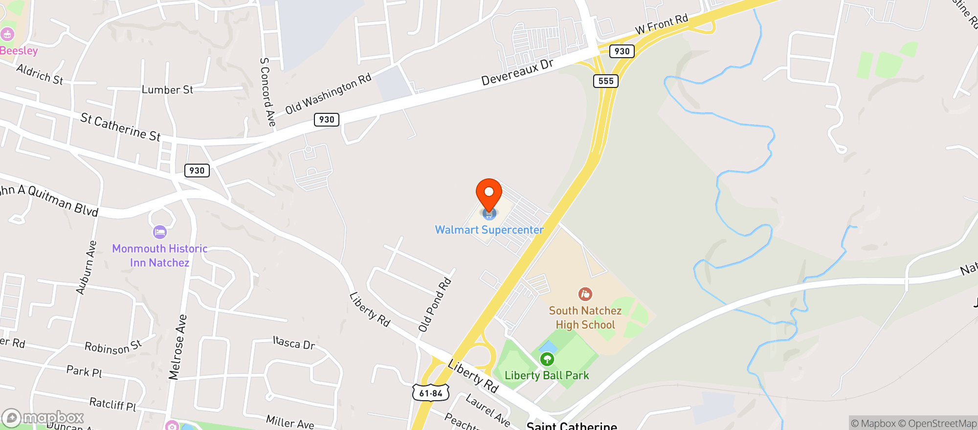 Map showing Walmart Supercenter