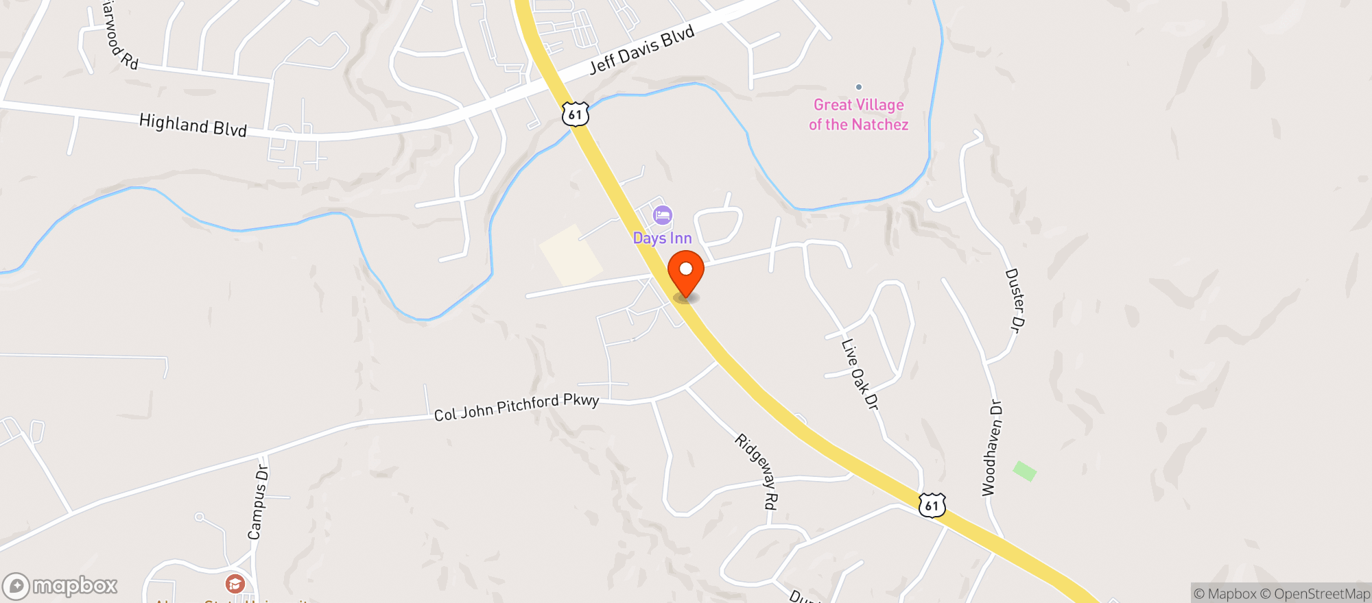 Map showing Huckys