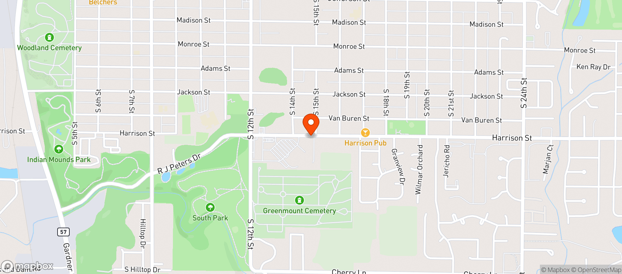 Map showing Hy Vee Food Store