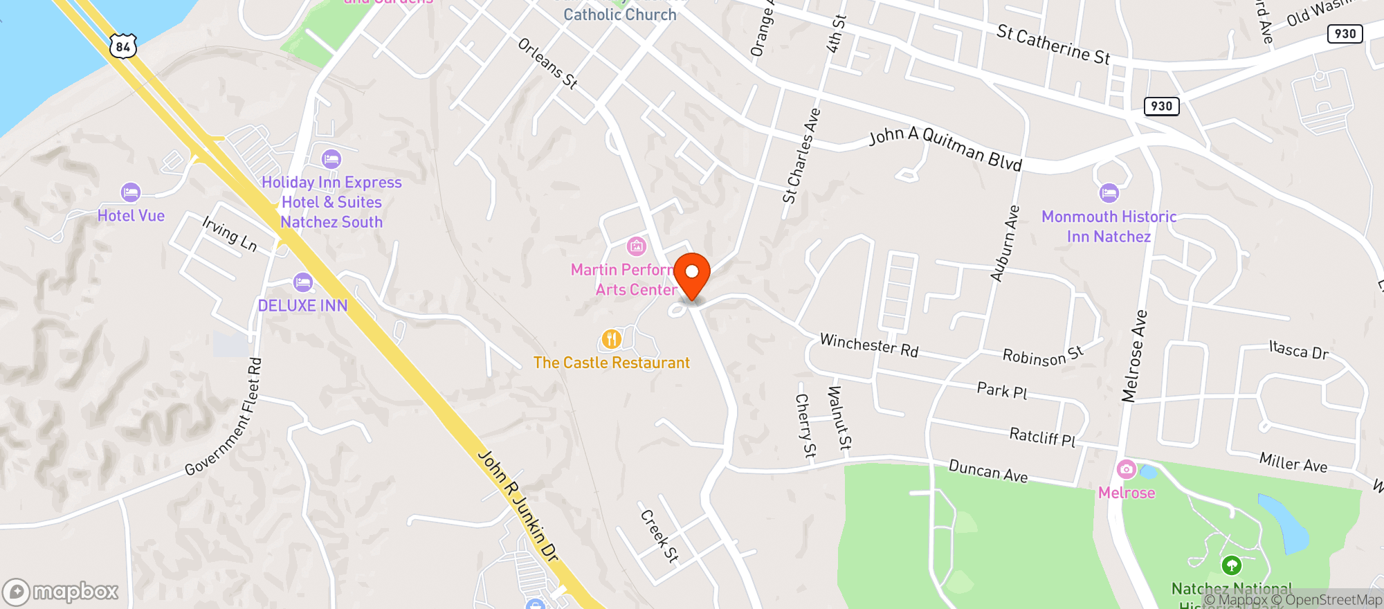 Map showing Dunleith
