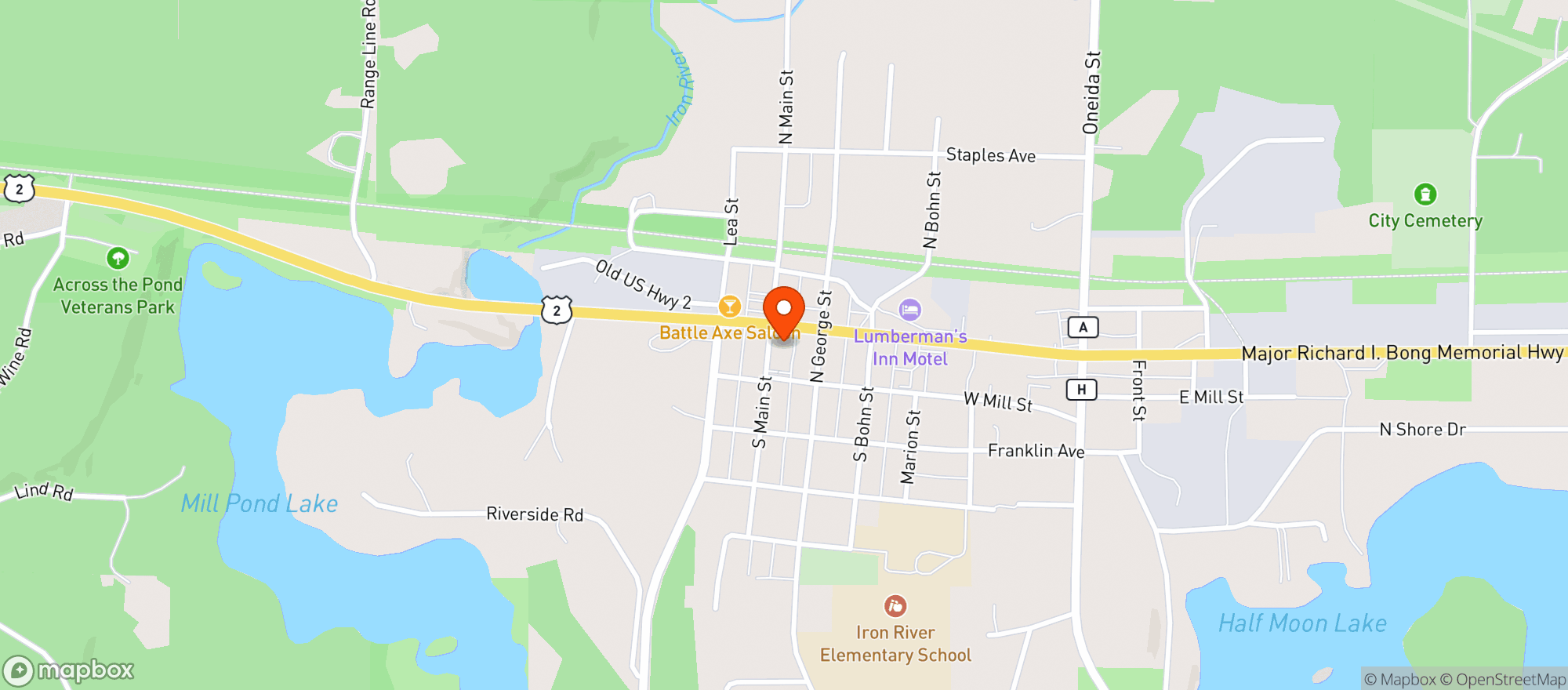 Map showing Jbo S