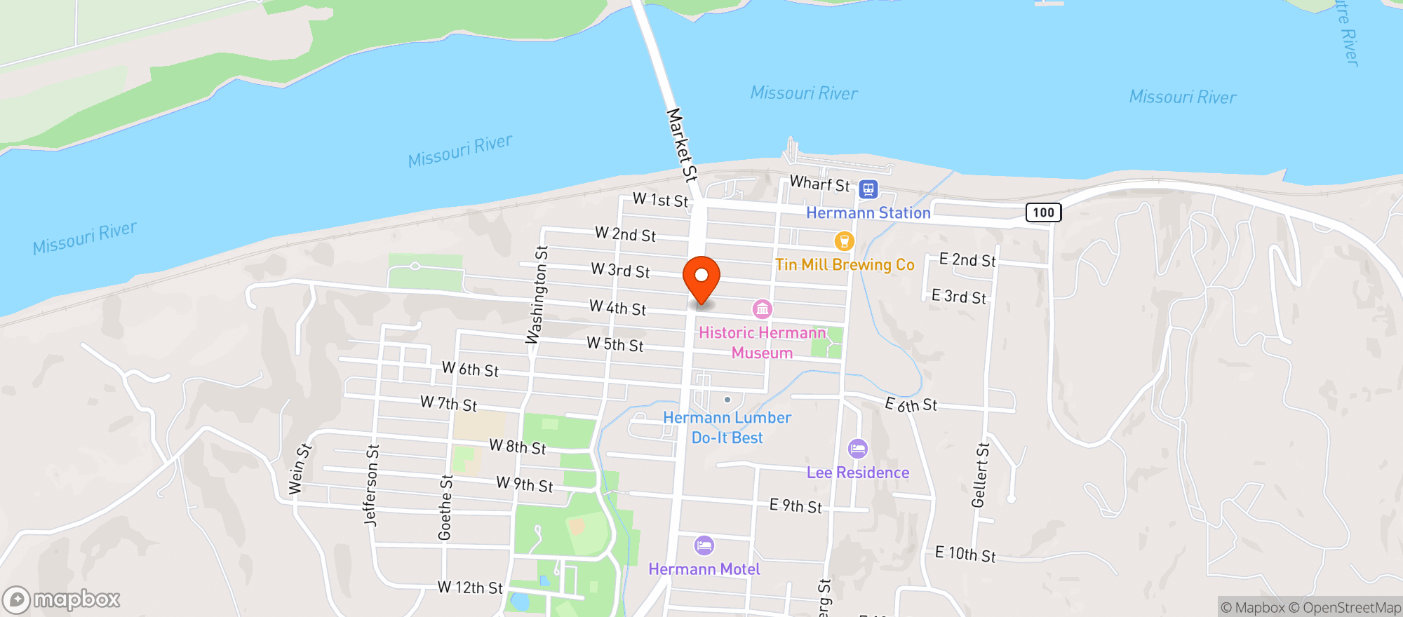 Map showing The Piano Bar