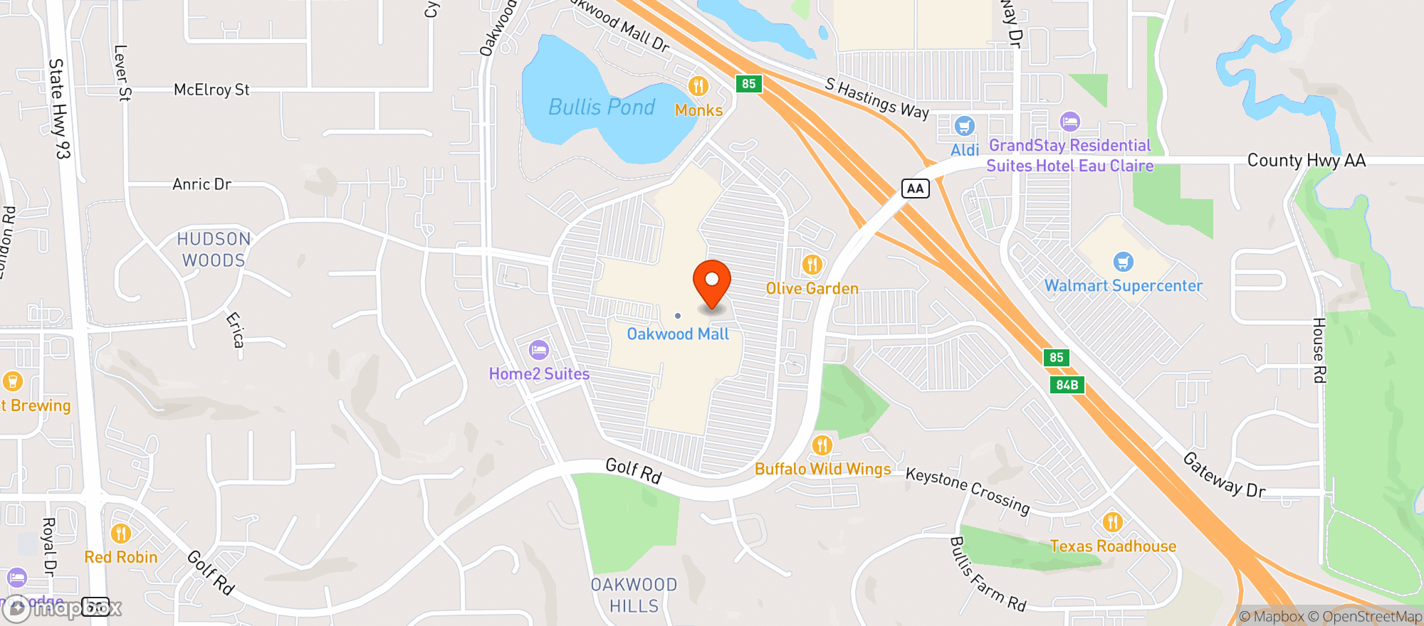 Map showing Gnc