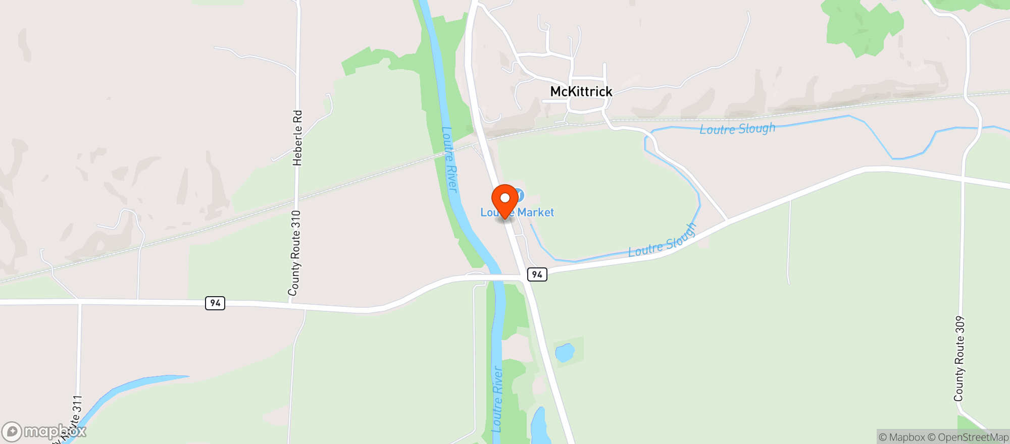 Map showing Mckittrick Amoco