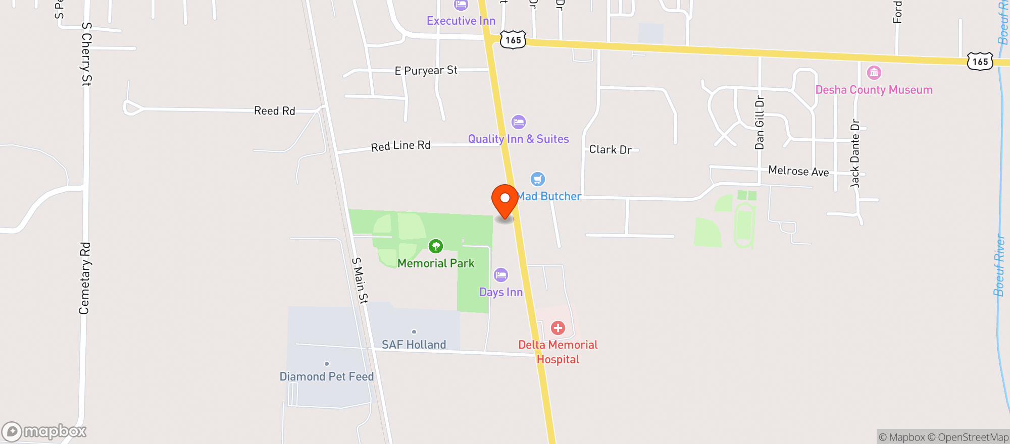 Map showing Bottle Shop - Dumas