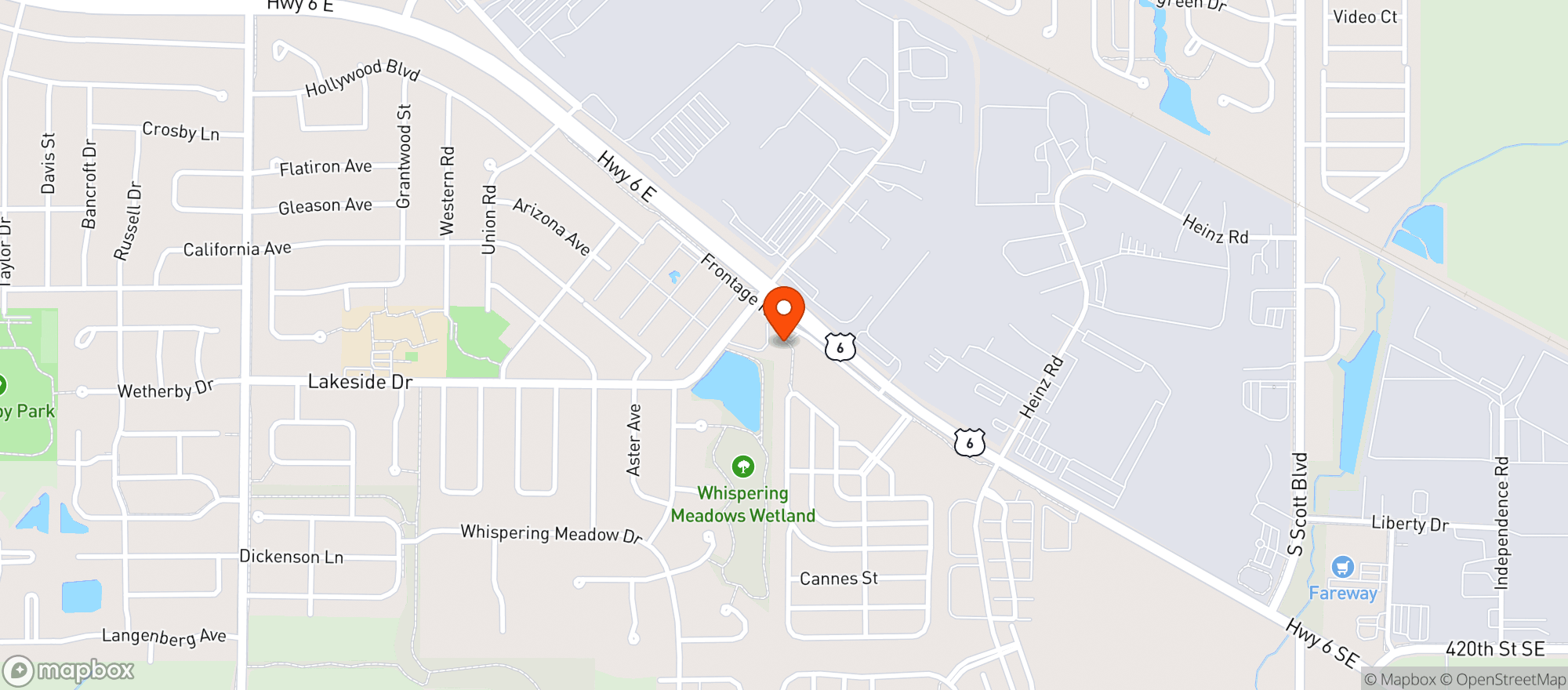 Map showing GM MART