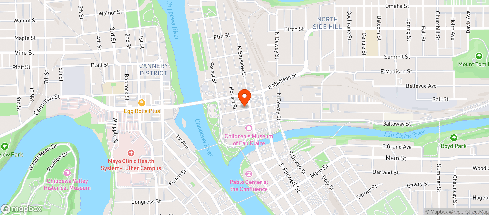 Map showing Livery & Cowtown Saloon