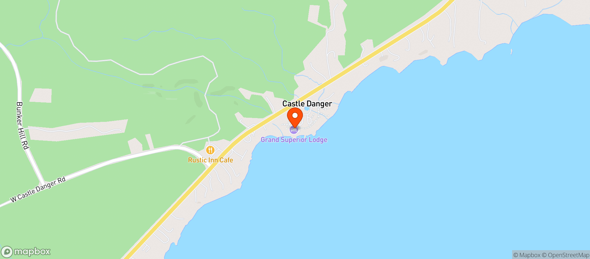 Map showing Grand Superior Grill