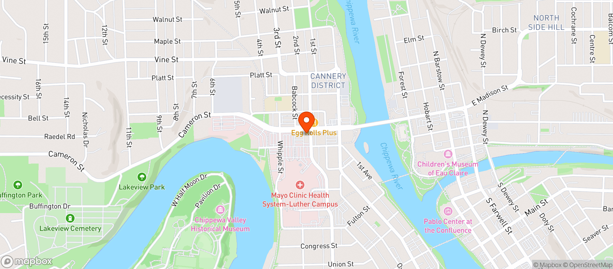 Map showing Bull Pen Bar