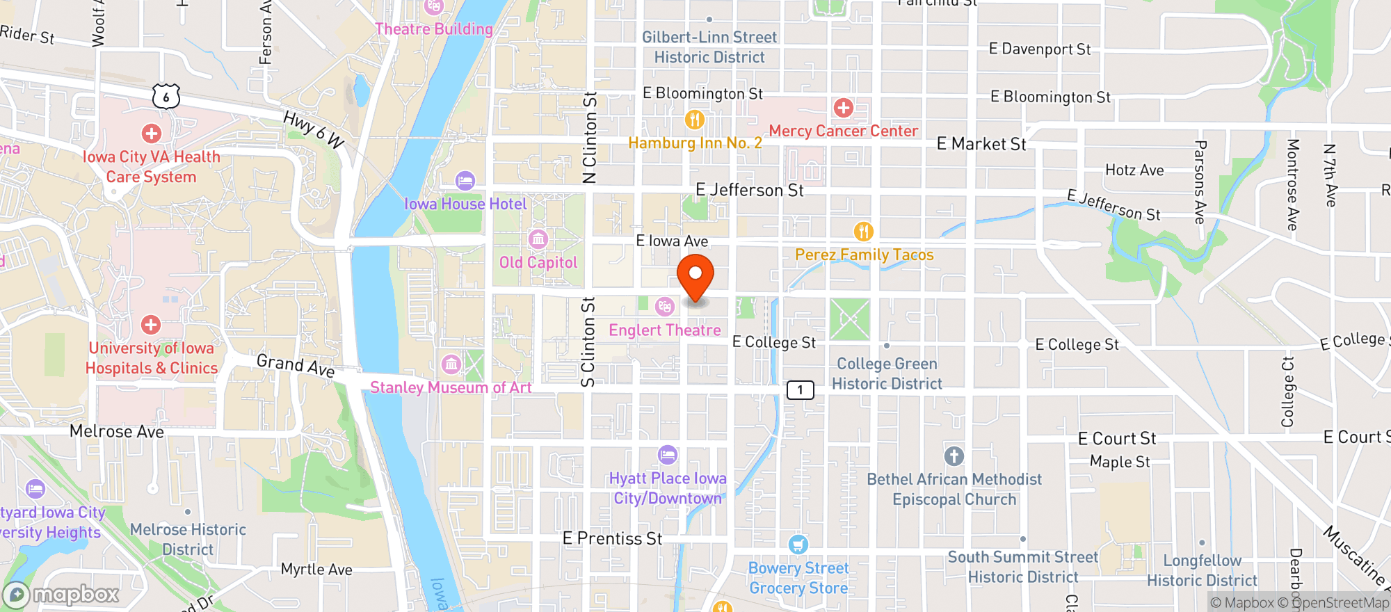 Map showing The Konnexion (Iowa City)