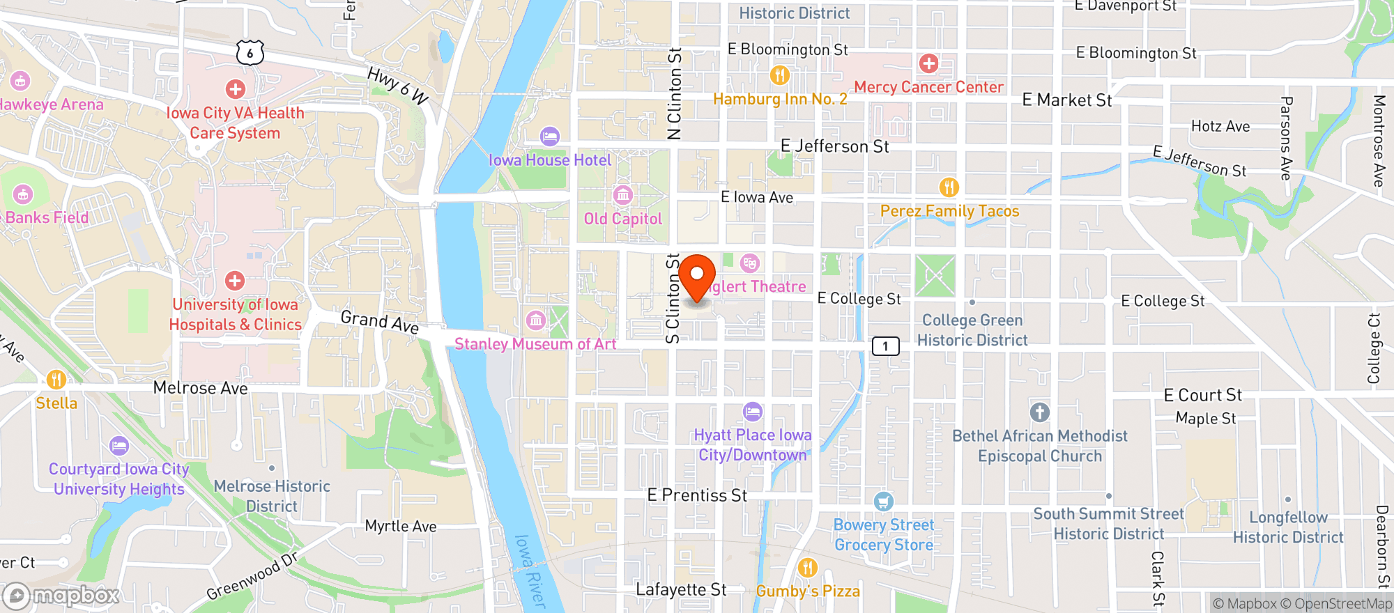 Map showing Reunion Brewery