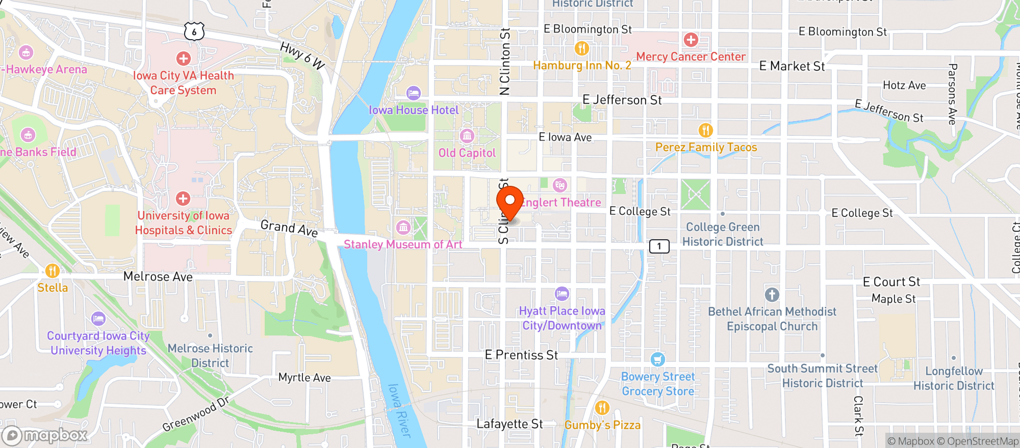 Map showing Joseph S Steakhouse