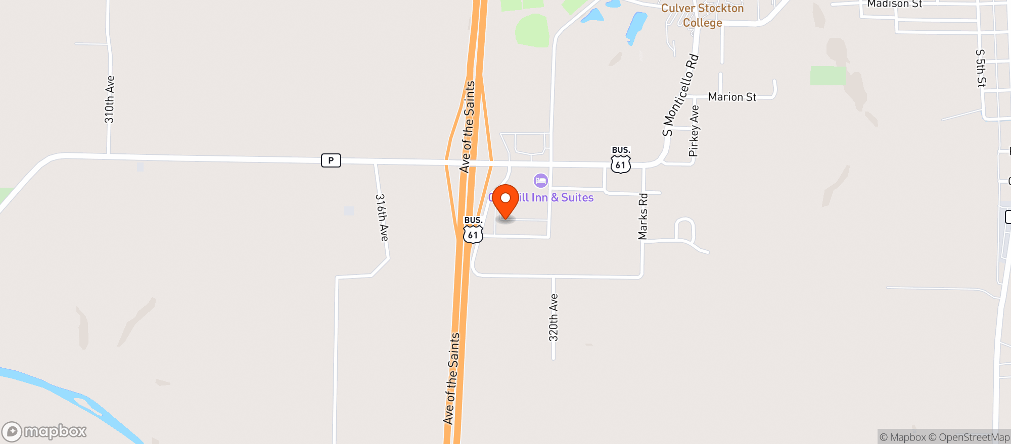 Map showing County Market - 409 - Canton