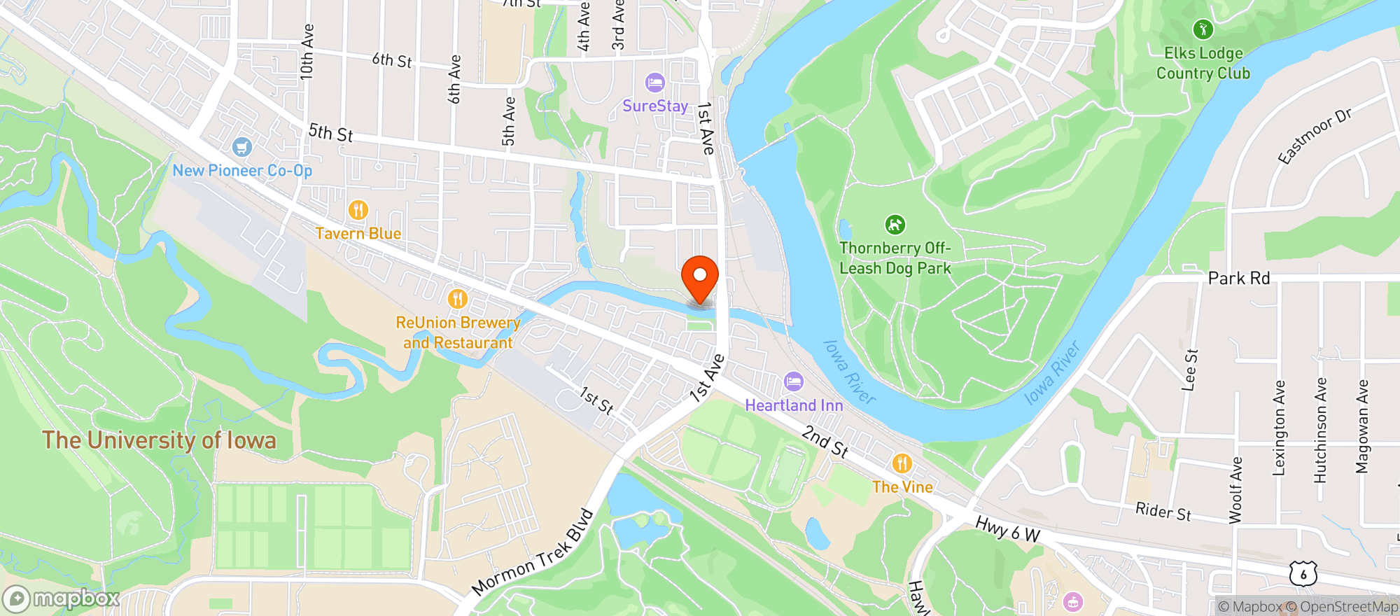 Map showing Diversions Games & Cafe