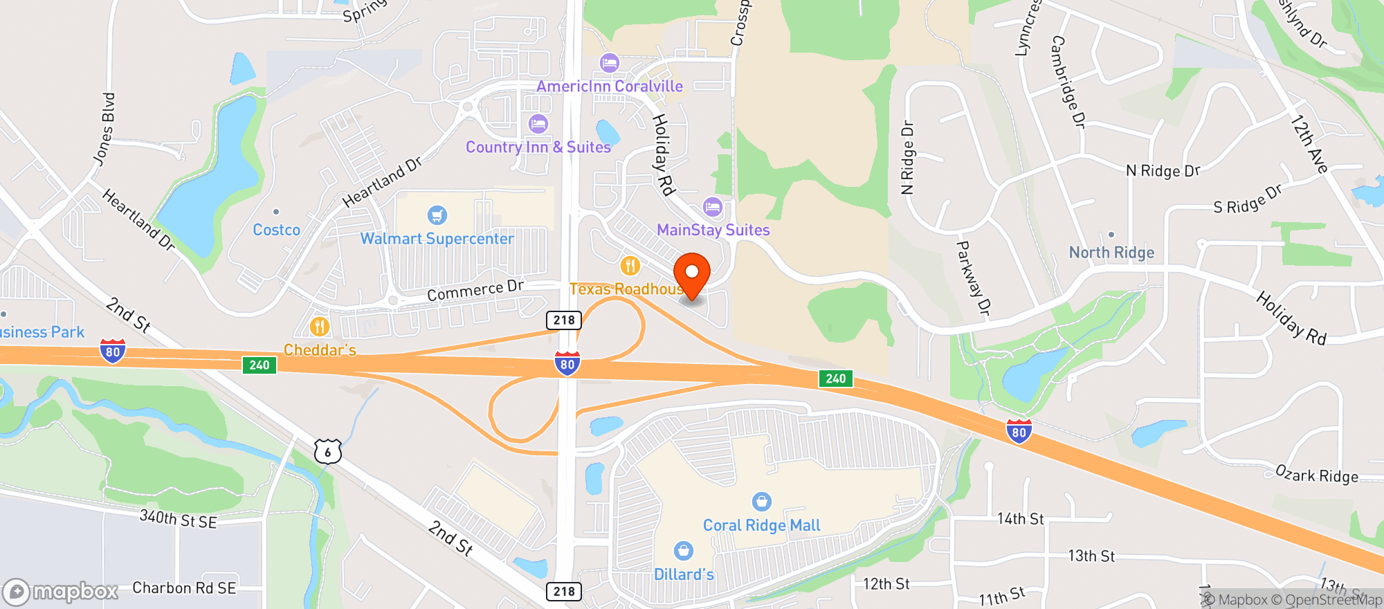 Map showing Buffalo Wild Wings Gril #152