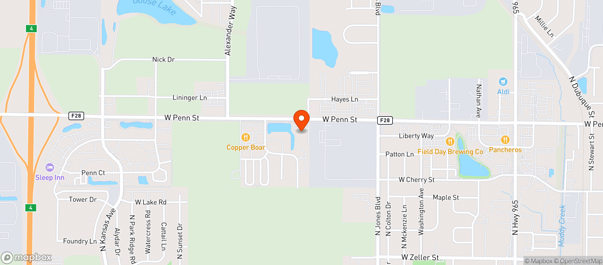 Map showing Liberty View Wine & Spirits