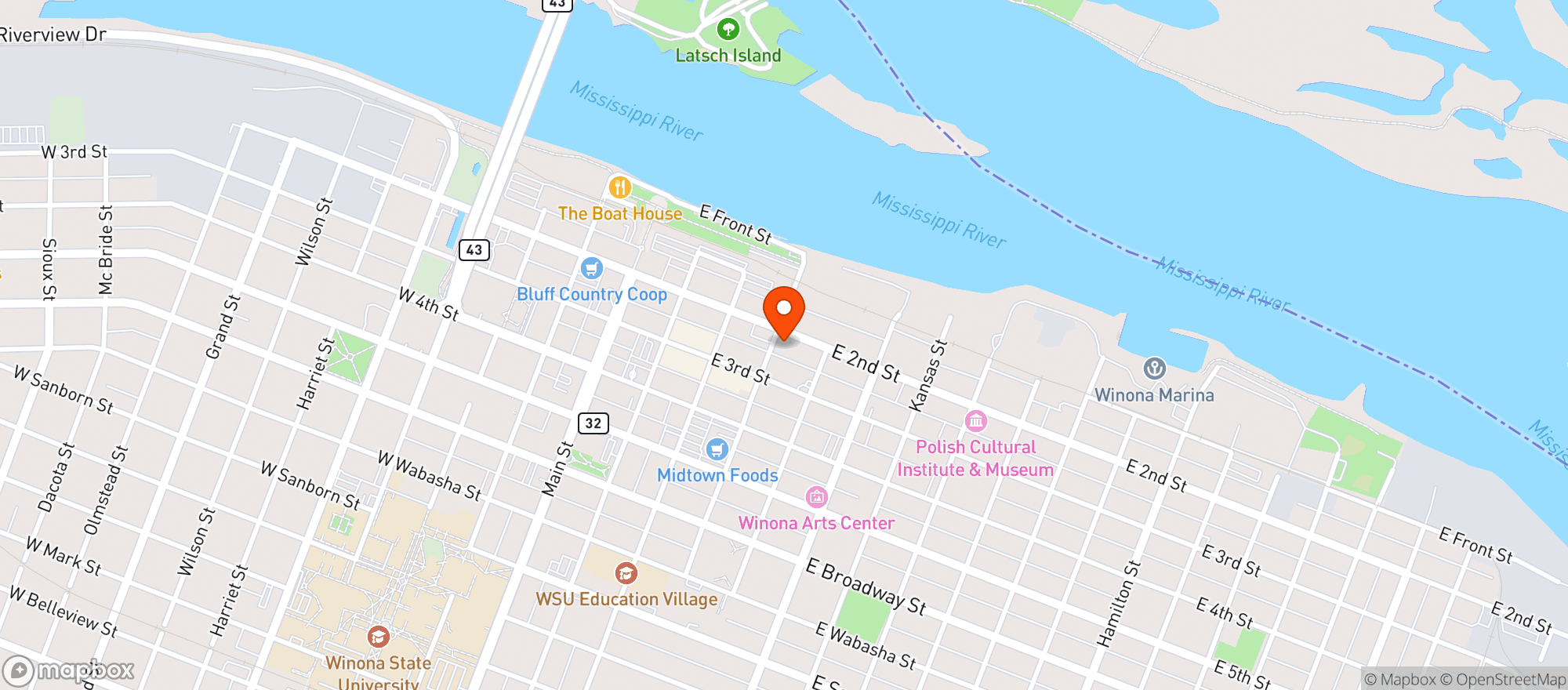 Map showing Nosh Scratch Kitchen