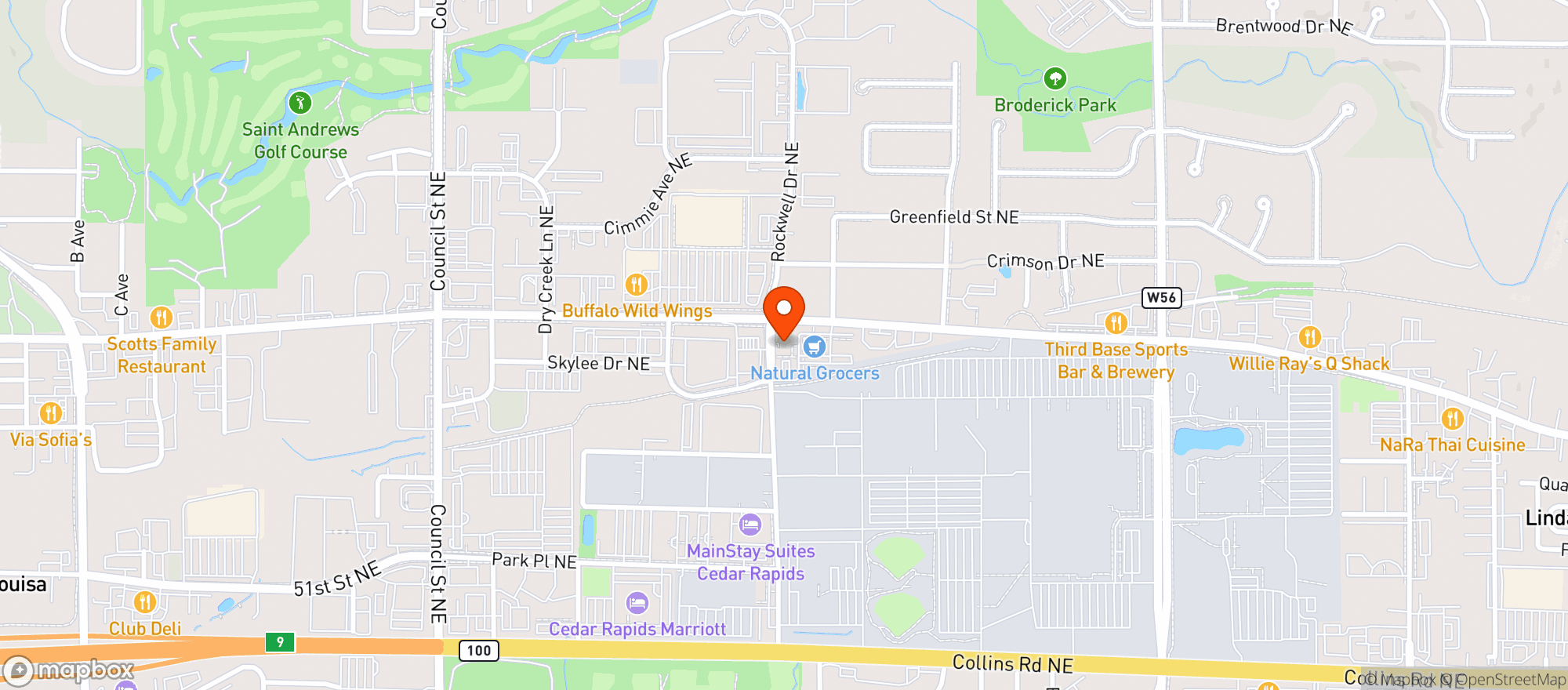 Map showing 30 Hop