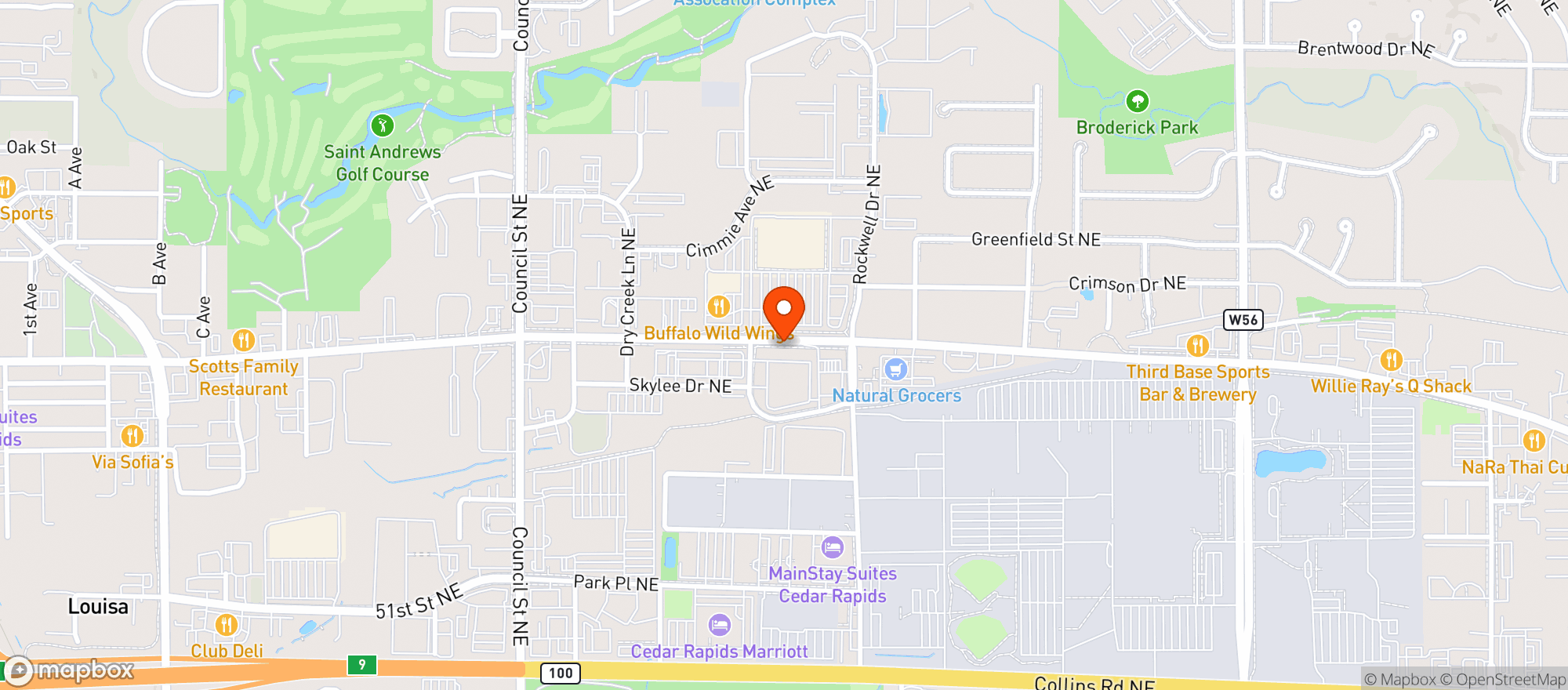 Map showing Kwik Star #947