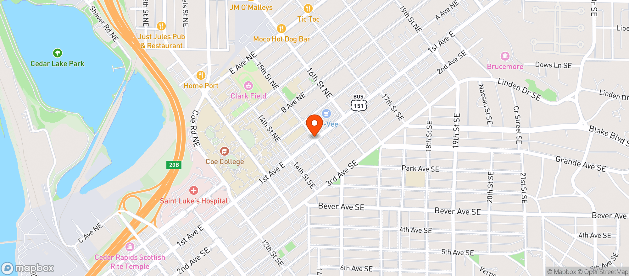 Map showing Essentials