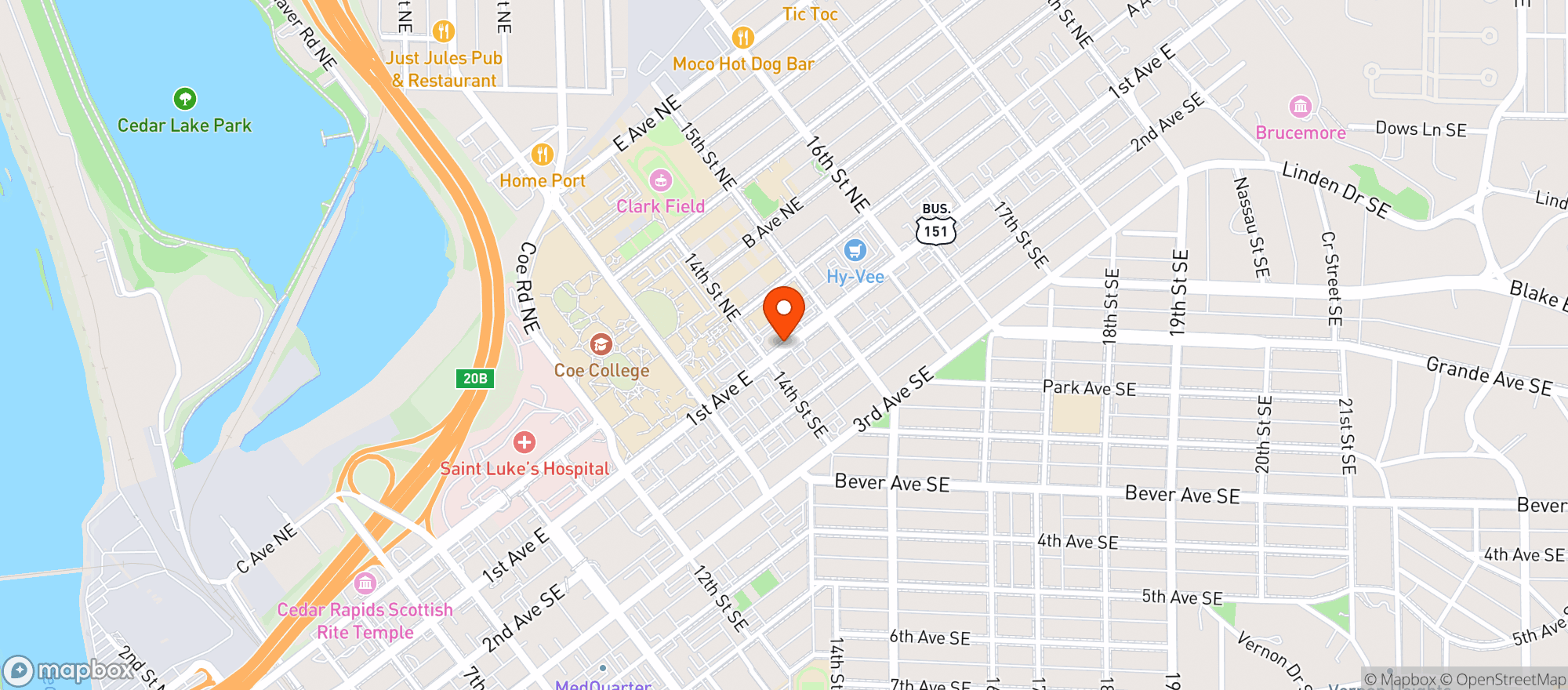 Map showing Quick Stop