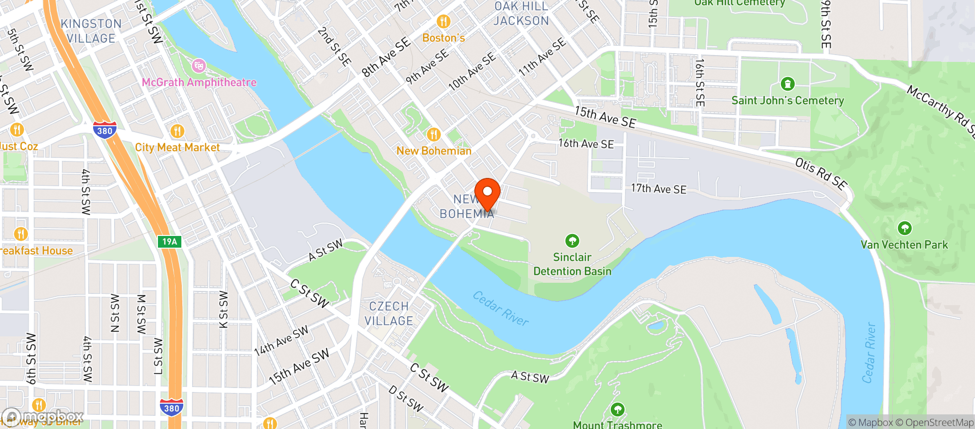 Map showing Ideal Theater & Bar