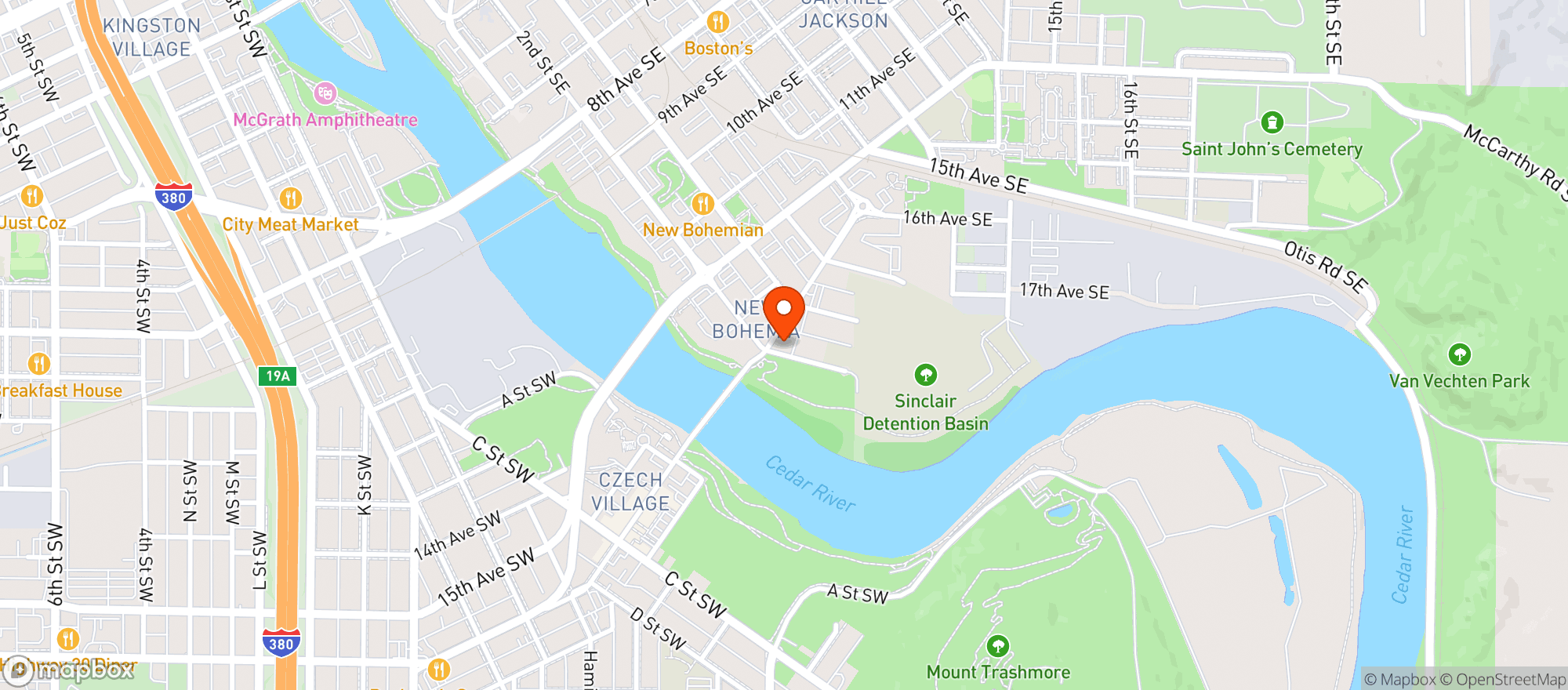 Map showing Kick Stand