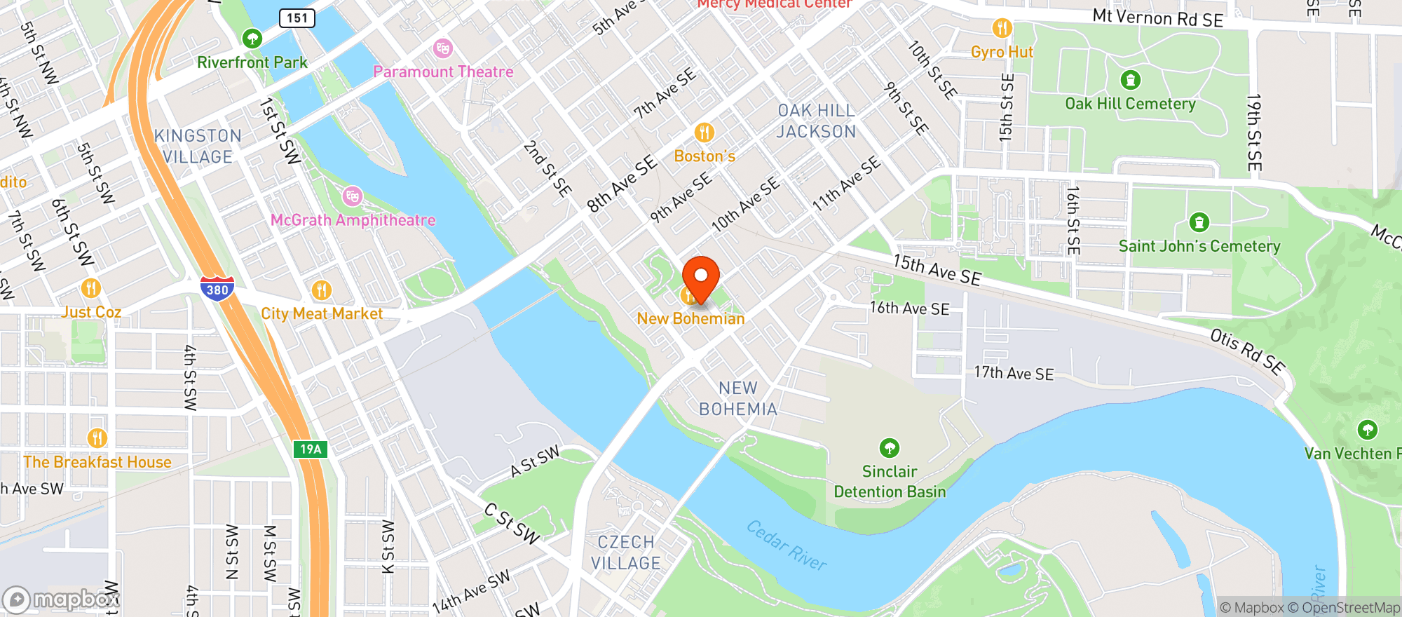 Map showing Legion Arts
