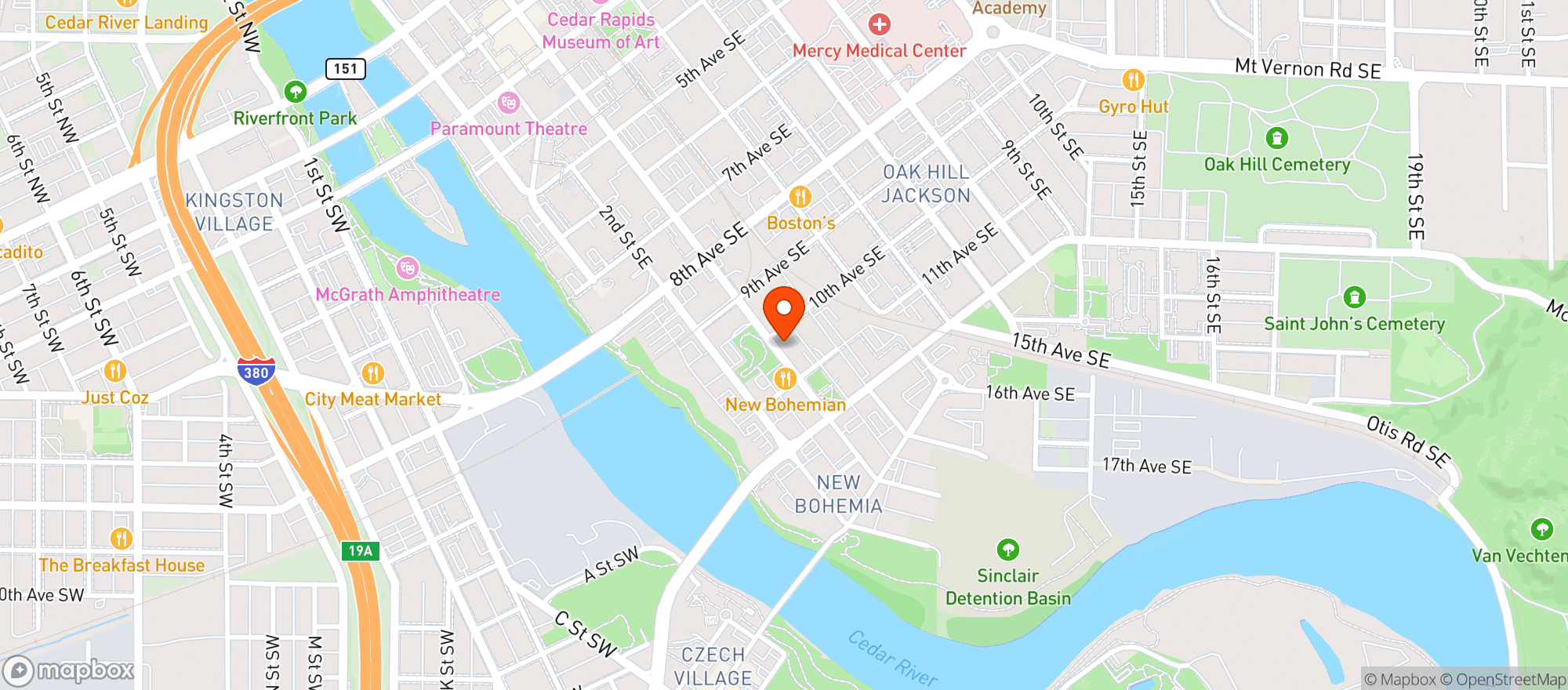 Map showing Cafe Tacuba