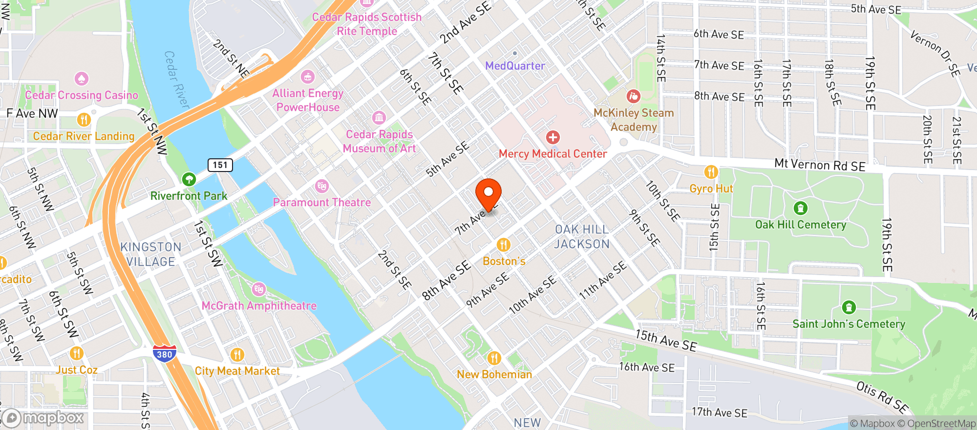 Map showing Benz Beverage Depot
