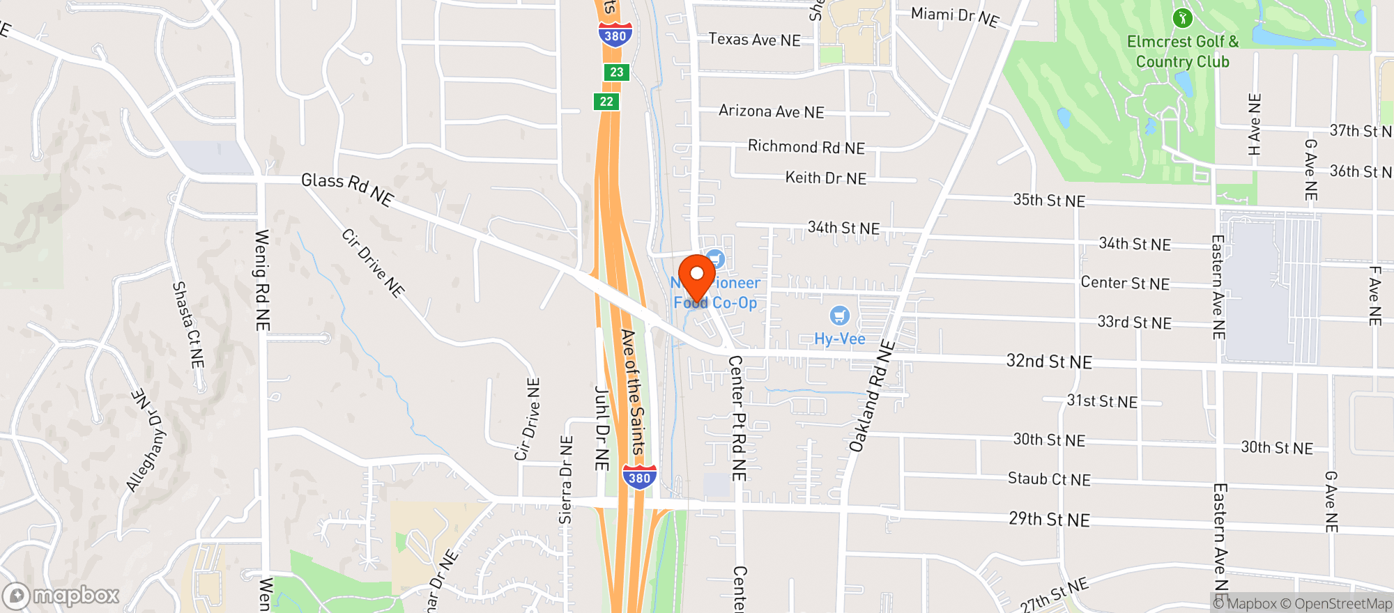 Map showing Blind Pig