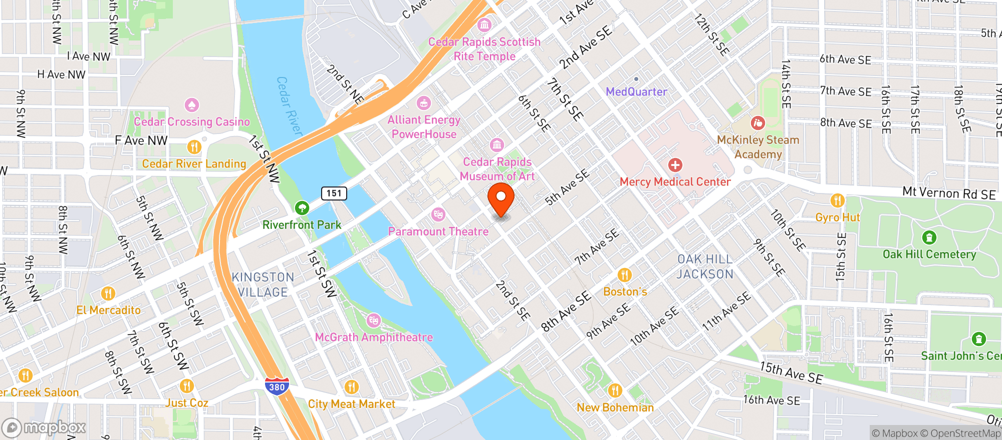 Map showing The Map Room