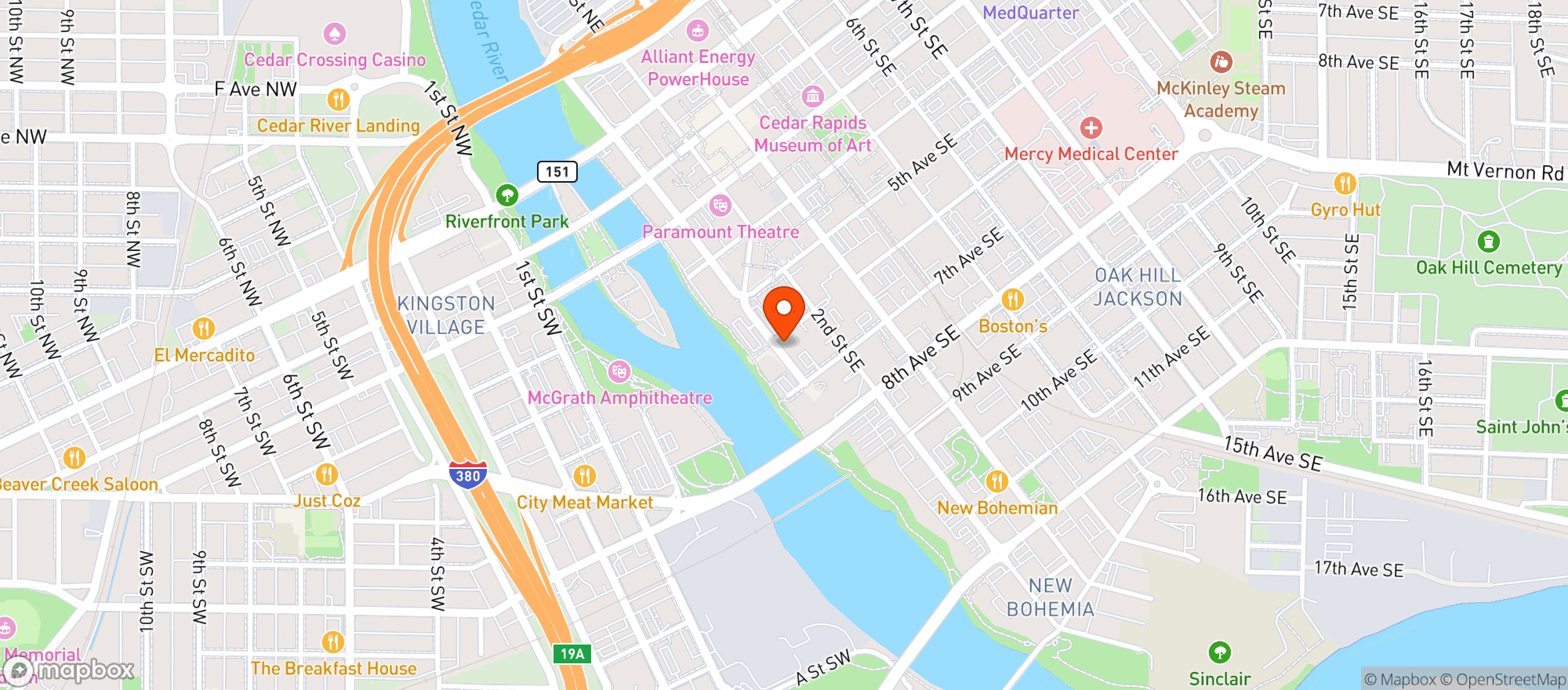 Map showing Black Sheep Social Club