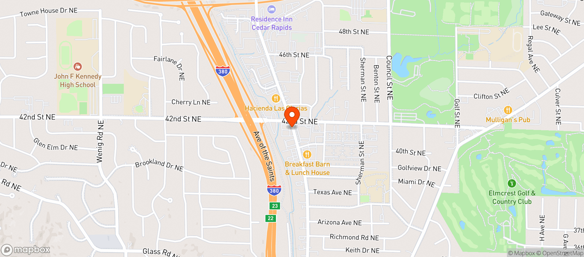 Map showing Kwik Star #106