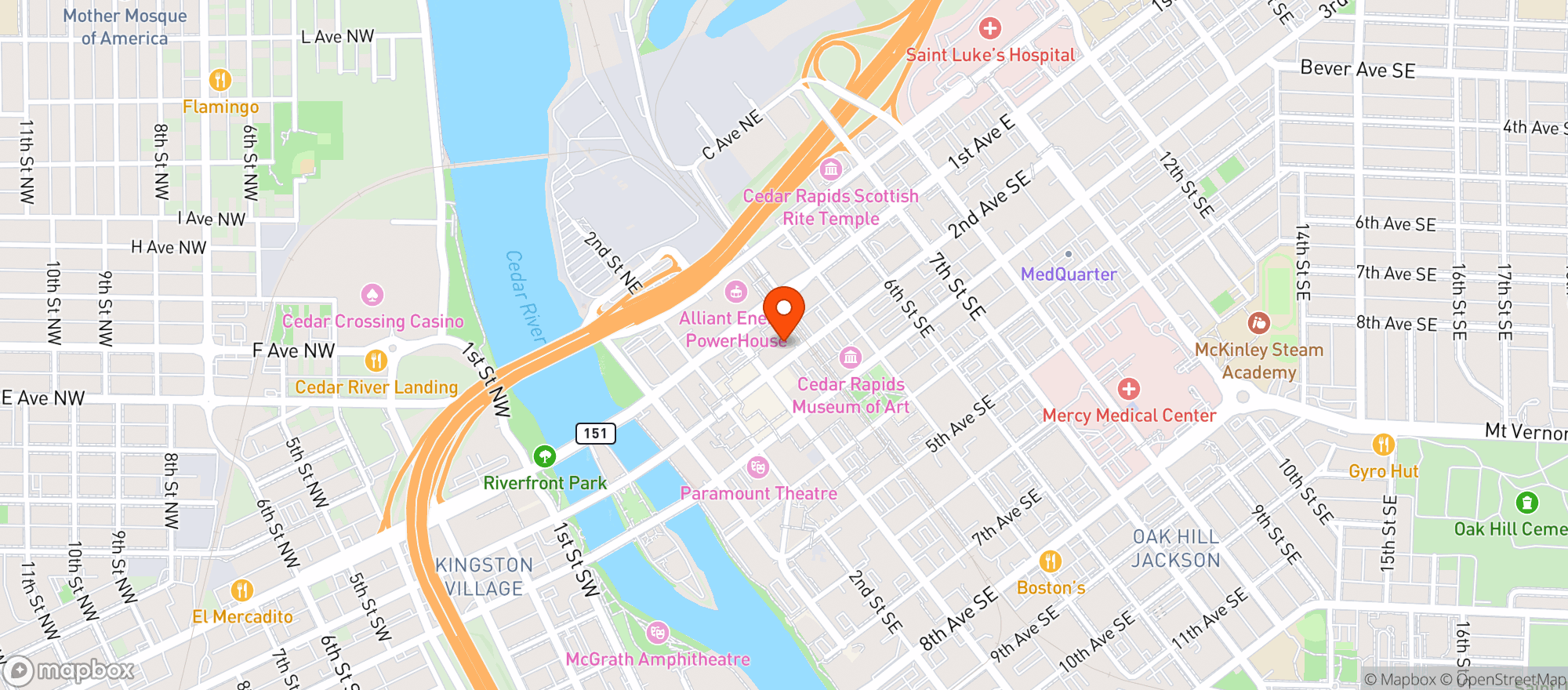 Map showing Bricks