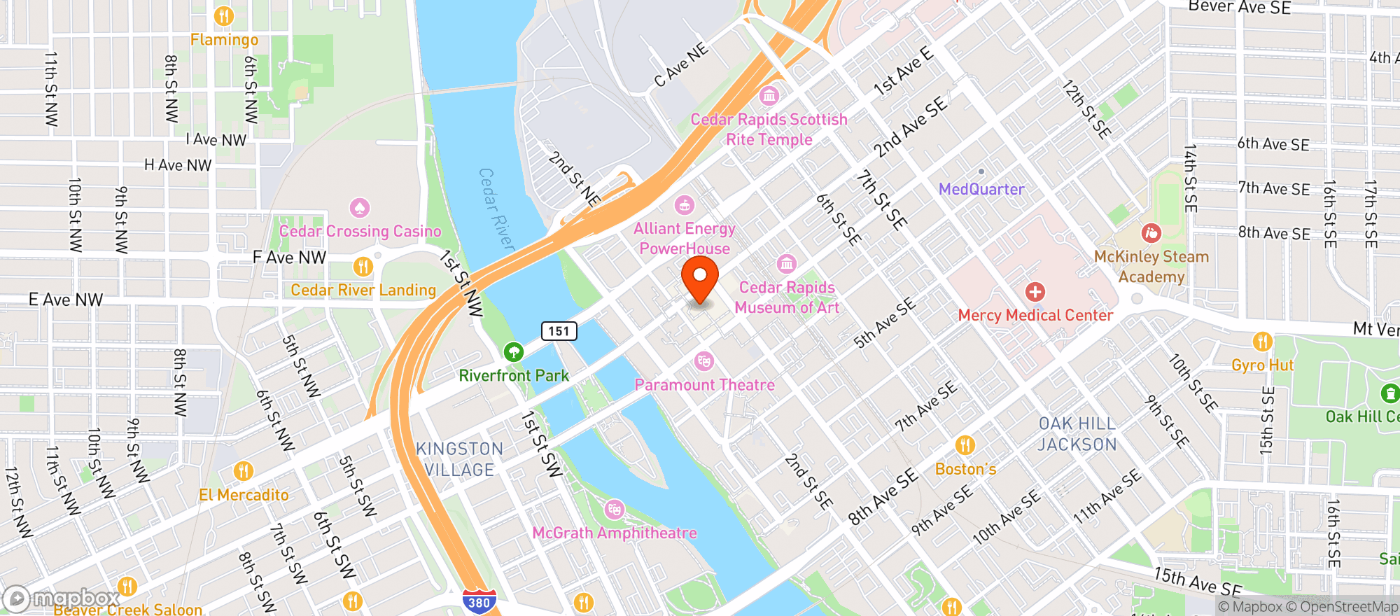 Map showing Need Pizza
