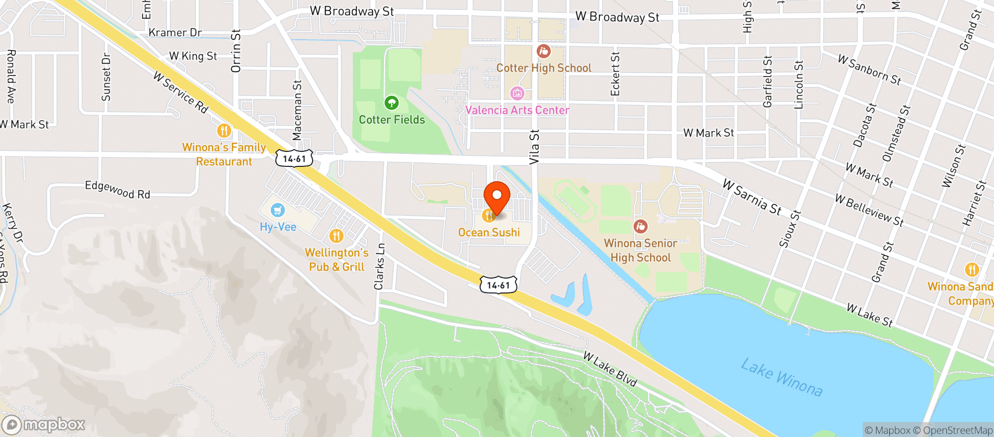 Map showing Hwy 61 Liquor