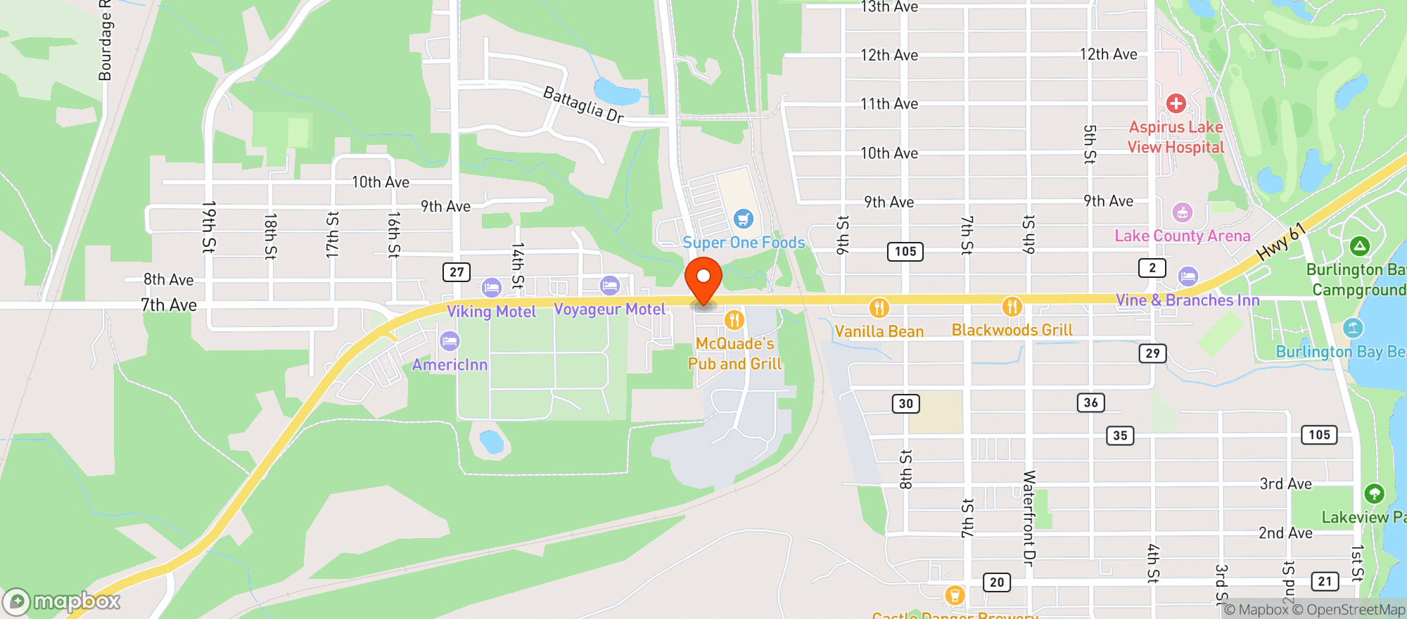 Map showing Breakwall Bottle Shoppe
