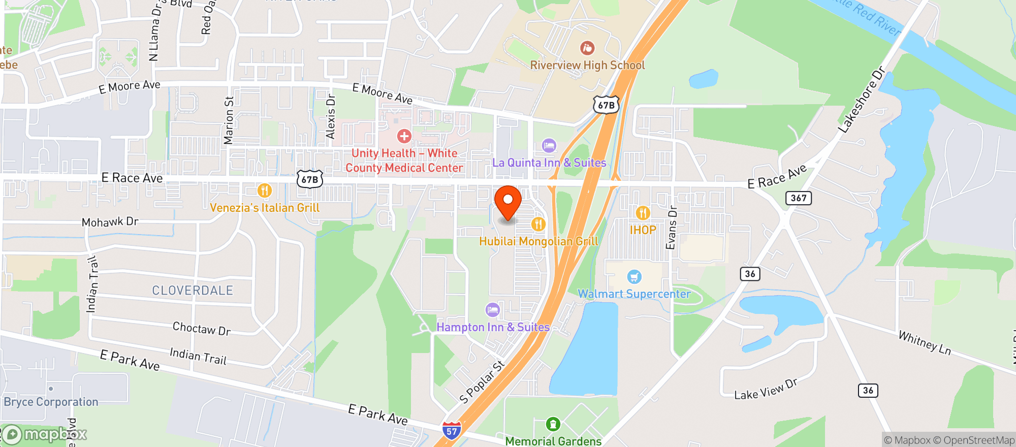 Map showing Gnc