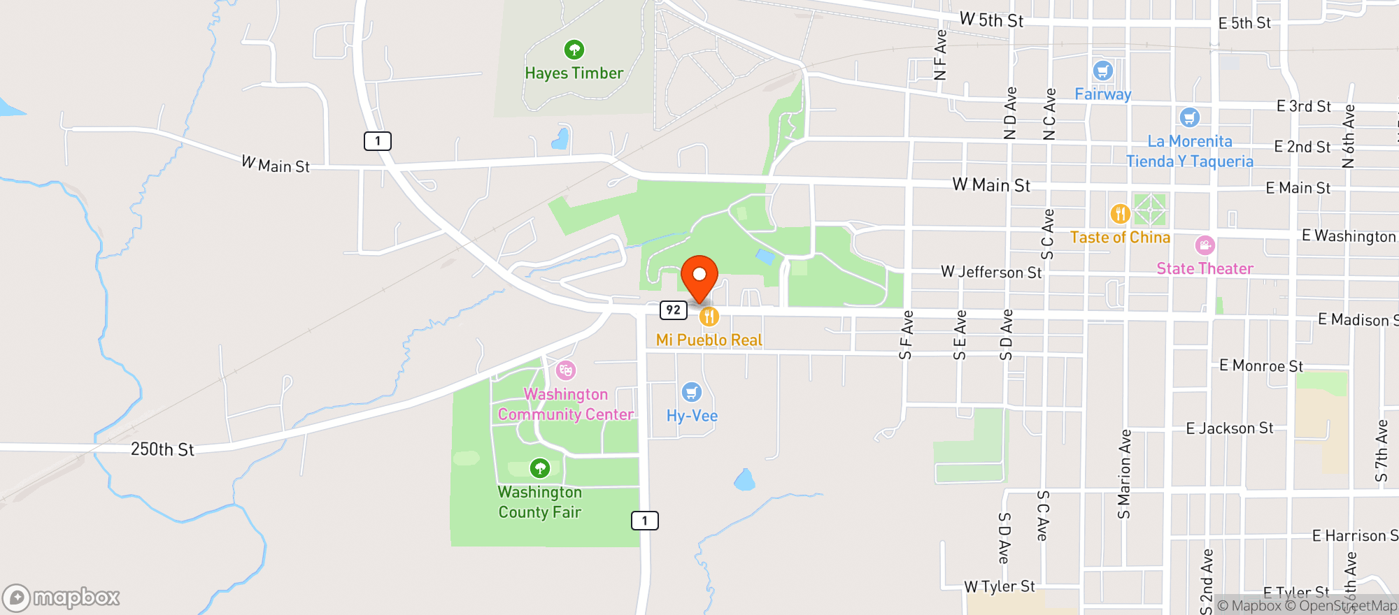Map showing LIQUOR PLUS