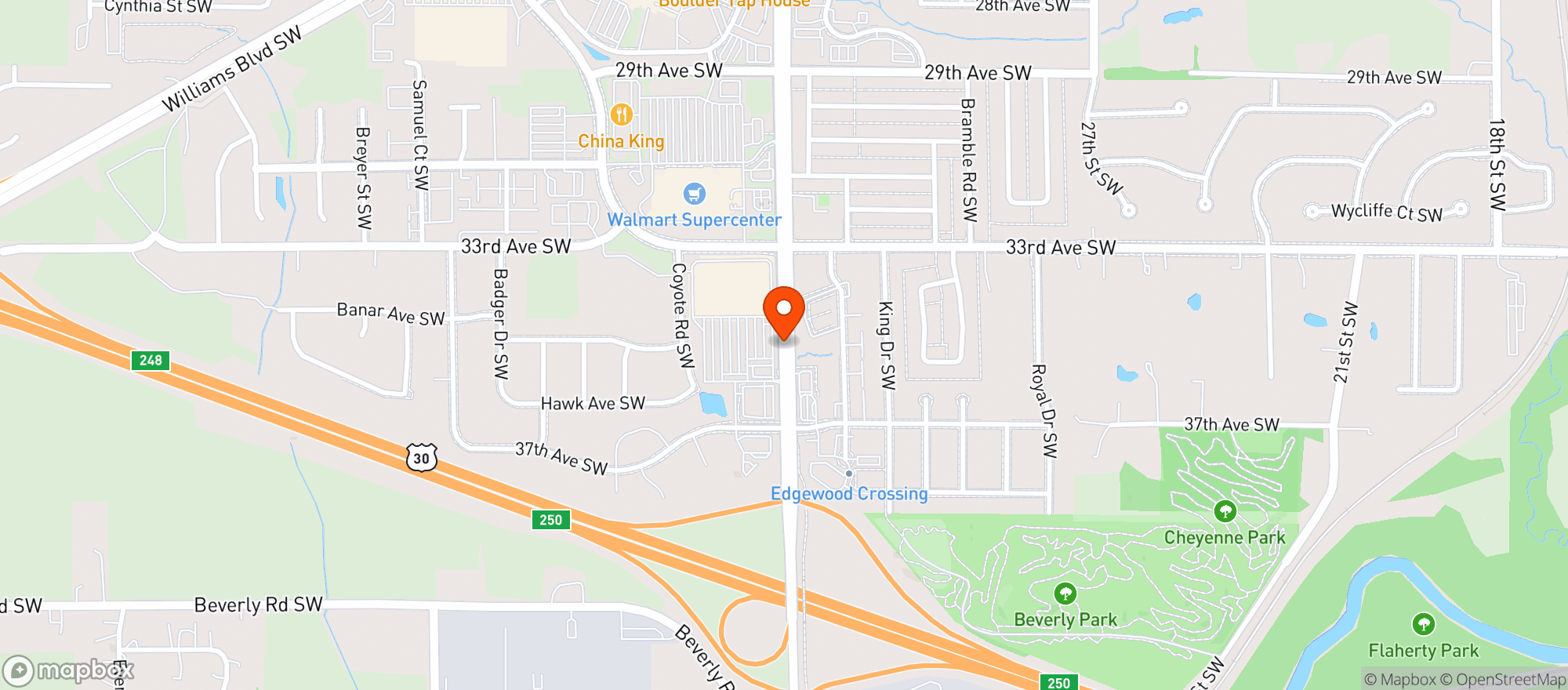 Map showing SUPERTARGET
