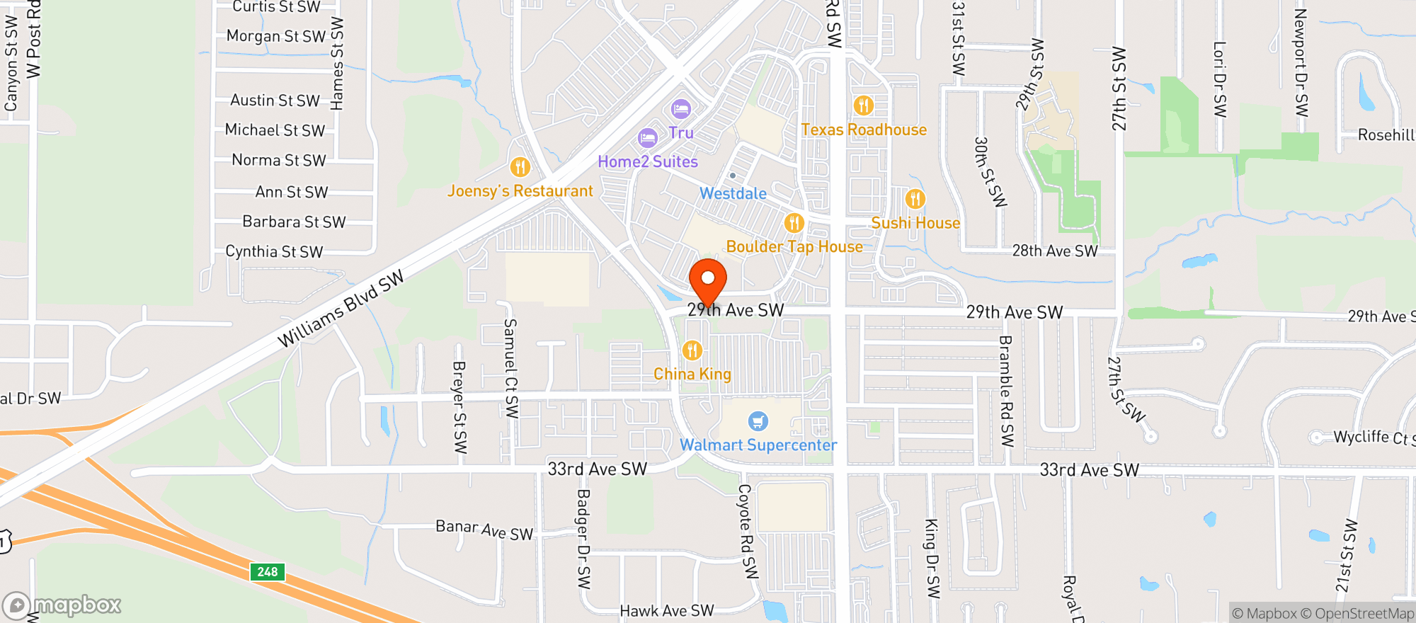 Map showing Walmart Supercenter