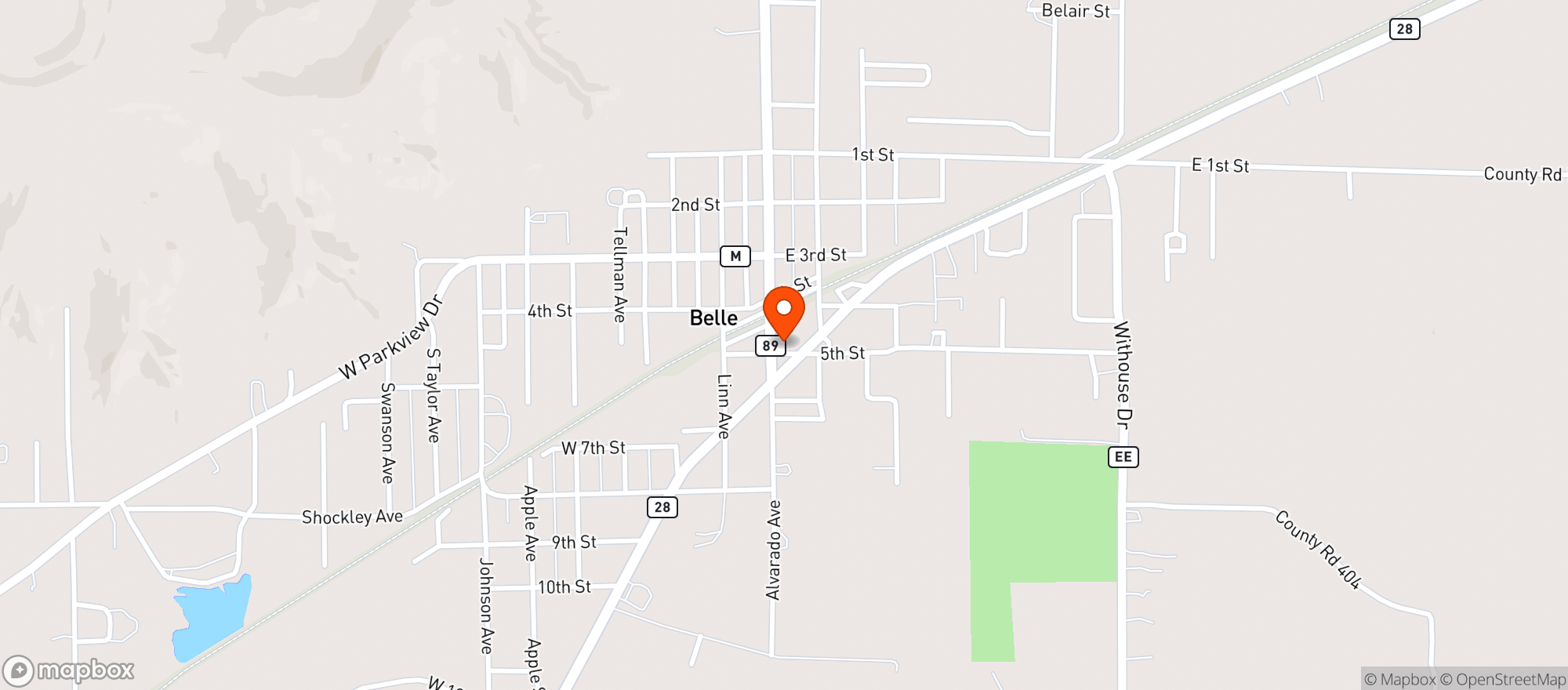 Map showing El Charro