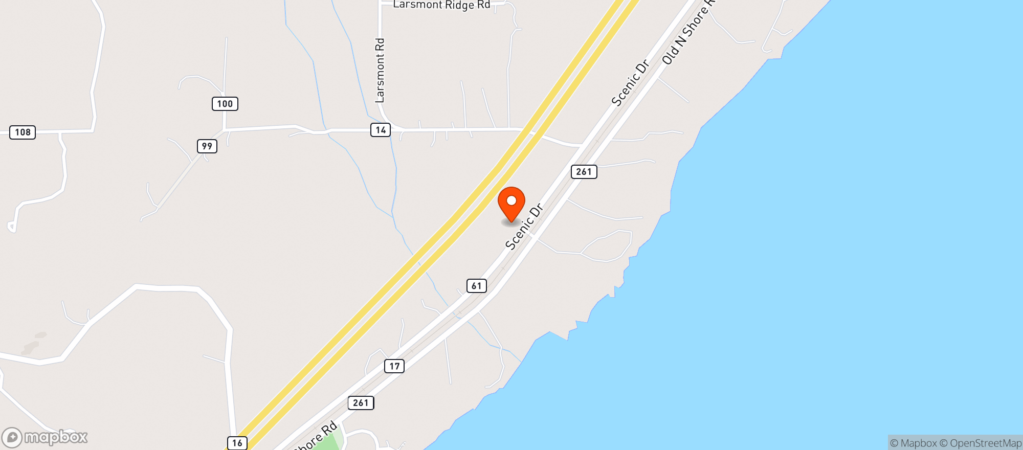 Map showing Mocha Moose Coffee Shop