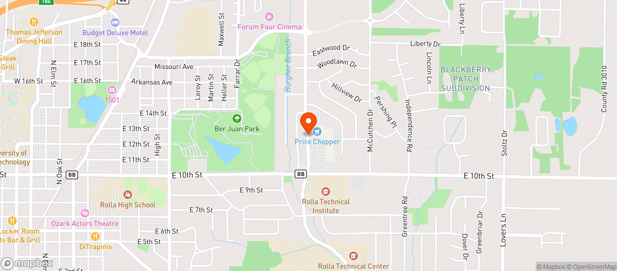 Map showing Liquor Cabinet