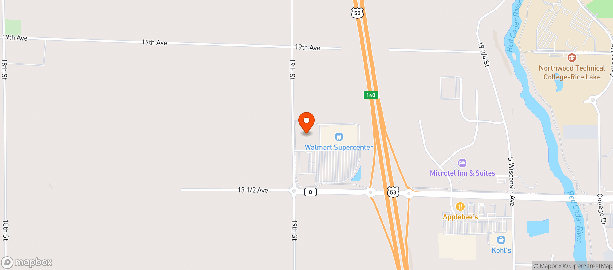 Map showing Walmart Supercenter